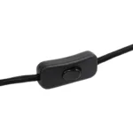 GLOBOSTAR® WHIP 77665 Μοντέρνο DIY Φωτιστικό με Υφασμάτινο Καλώδιο, Ντουί 1 x E27, Διακόπτη On/Off & Πρίζα AC 220-240V IP20 - Μαύρο & Ροζ Χρυσό - Μ150 x Π4 x Υ4cm - Image 3