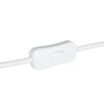 GLOBOSTAR® WHIP 77671 Μοντέρνο DIY Υφασμάτινο Καλώδιο με Διακόπτη On/Off AC 220-240V IP20 - Λευκό - Μ140 x Π2.7 x Υ1.9cm - Image 3
