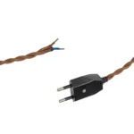 GLOBOSTAR® WHIP 77673 Μοντέρνο DIY Πλεκτό Καλώδιο με Διακόπτη On/Off AC 220-240V IP20 - Καφέ & Μαύρο - Μ140 x Π2.7 x Υ1.9cm - Image 2