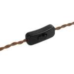 GLOBOSTAR® WHIP 77673 Μοντέρνο DIY Πλεκτό Καλώδιο με Διακόπτη On/Off AC 220-240V IP20 - Καφέ & Μαύρο - Μ140 x Π2.7 x Υ1.9cm - Image 3