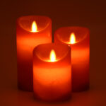 GLOBOSTAR® FIREFLAME 79558 Διακοσμητικό Κερί Παραφίνης με Εφέ Κινούμενης Φλόγας & IR Ασύρματο Χειριστήριο LED 0.5W 25lm 120° DC 3V με 2xAA Μπαταρίες IP20 Θερμό Λευκό 2700K Dimmable - Κόκκινο - Μ7.5 x Π7.5 x Υ15cm - Πακέτο 3 Τεμαχίων - 1 Χρόνο Εγγύηση - Image 5