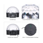 GLOBOSTAR® DISCOBALL 79602 Disco Μπάλα Φωτορυθμικό με RF Ασύρματο Χειριστήριο LED 20W 1000lm 180° AC 220-240V IP20 Πολύχρωμο RGB DMX512- Μ17 x Π17 x Υ15cm - 2 Χρόνια Εγγύηση - Image 6