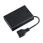GLOBOSTAR® USBGARLAND 79791 Κουτί Τροφοδοσίας με USB & Διακόπτη On/Off για Γιρλάντες LED DC 5V με 3xAA Μπαταρίες IP44 - Μαύρο - Μ6.8 x Π4.8 x Υ1.8cm - Image 3