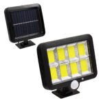 GLOBOSTAR® ZETA 71464 Προβολέας με Ανιχνευτή PIR / Αισθητήρα Κίνησης LED 20W 600lm 120° DC 5V με Φωτοβολταϊκό Panel 5V 1W & Επαναφορτιζόμενη Μπαταρία Li-ion 3.2V 2400mAh Αδιάβροχο IP65 Ψυχρό Λευκό 6000K - Sanan COB Chip - Μαύρο - Μ15 x Π3.5 x Υ13cm - 2 Χρόνια Εγγύηση - Image 2