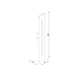 inLight Barton LED 15W 3000K Outdoor Wall Lamp Black D:45x80x600 mm (80205911) - Image 2