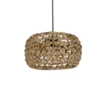 GLOBOSTAR® SAND 204-0159 Boho Κρεμαστό Φωτιστικό Οροφής με Ντουί 1 x E27 AC 220-240V IP20 - Καφέ - Μ30 x Π30 x Υ18cm - Image 2