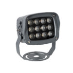 GLOBOSTAR® FLOODXENA 90120 Προβολέας Σποτ Wall Washer LED 12W 1260lm 10° AC 220-240V Αδιάβροχο IP65 Ultra Θερμό Λευκό 2200K - Bridgelux SMD Chip - Γκρι Ανθρακί Ματ - Μ13.5 x Π11 x Υ15cm - 3 Χρόνια Εγγύηση - Image 2