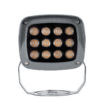 GLOBOSTAR® FLOODXENA 90120 Προβολέας Σποτ Wall Washer LED 12W 1260lm 10° AC 220-240V Αδιάβροχο IP65 Ultra Θερμό Λευκό 2200K - Bridgelux SMD Chip - Γκρι Ανθρακί Ματ - Μ13.5 x Π11 x Υ15cm - 3 Χρόνια Εγγύηση - Image 4