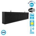 GLOBOSTAR® DISPLAY 90250 Κυλιόμενη Ψηφιακή Επιγραφή Μονής Όψης 96x16cm P10 96x16 Pixel LED 75W AC 220-240V Αδιάβροχο IP65 Ψυχρό Λευκό 6000K - WiFi Control μέσω FK APP - Αισθητήρας Θερμοκρασίας & Υγρασίας - Μ104 x Π9 x Υ24cm - 2 Χρόνια Εγγύηση