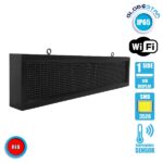 GLOBOSTAR® DISPLAY 90251 Κυλιόμενη Ψηφιακή Επιγραφή Μονής Όψης 96x16cm P10 96x16 Pixel LED 75W AC 220-240V Αδιάβροχο IP65 Κόκκινο - WiFi Control μέσω FK APP - Αισθητήρας Θερμοκρασίας & Υγρασίας - Μ104 x Π9 x Υ24cm - 2 Χρόνια Εγγύηση