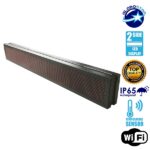 GLOBOSTAR® DISPLAY 90311 Κυλιόμενη Ψηφιακή Επιγραφή Διπλής Όψης 160x16cm P10 160x16 Pixel LED 250W AC 220-240V Αδιάβροχο IP65 Κόκκινο - WiFi Control μέσω FK APP - Αισθητήρας Θερμοκρασίας & Υγρασίας - Μ168 x Π12 x Υ24cm - 2 Χρόνια Εγγύηση - Image 4