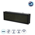 GLOBOSTAR® DISPLAY 90316 Κυλιόμενη Ψηφιακή Επιγραφή Διπλής Όψης 64x16cm P10 64x16 Pixel LED 100W AC 220-240V Αδιάβροχο IP65 Ψυχρό Λευκό 6000K - WiFi Control μέσω FK APP - Αισθητήρας Θερμοκρασίας & Υγρασίας - Μ70.5 x Π11 x Υ22.5cm - 2 Χρόνια Εγγύηση