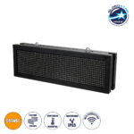 GLOBOSTAR® DISPLAY 90319 Κυλιόμενη Ψηφιακή Επιγραφή 64x16cm P10 Διπλής Όψης LED AC 220-240V Αδιάβροχο IP65 Πορτοκαλί - WiFi Control μέσω FK APP - Αισθητήρας Θερμοκρασίας & Υγρασίας - Μ70.5 x Π11 x Υ22.5cm - 2 Χρόνια Εγγύηση