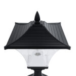 GLOBOSTAR® DIRAHIO 90552 Φωτιστικό Κολωνάκι Κήπου με Ντουί 1 x E27 AC 220-240V Αδιάβροχο IP65 - Μαύρο Ματ - Μ32 x Π32 x Υ52cm - Image 4