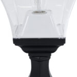 GLOBOSTAR® DIRAHIO 90552 Φωτιστικό Κολωνάκι Κήπου με Ντουί 1 x E27 AC 220-240V Αδιάβροχο IP65 - Μαύρο Ματ - Μ32 x Π32 x Υ52cm - Image 5