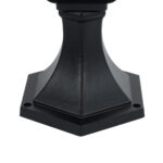 GLOBOSTAR® DIRAHIO 90552 Φωτιστικό Κολωνάκι Κήπου με Ντουί 1 x E27 AC 220-240V Αδιάβροχο IP65 - Μαύρο Ματ - Μ32 x Π32 x Υ52cm - Image 6