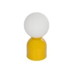 GLOBOSTAR® MAGIC 204-0131 Μοντέρνο Επιτραπέζιο Φωτιστικό Πορτατίφ με Ντουί 1 x E14 AC 220-240V IP20 - Κίτρινο & Λευκό - Μ15 x Π15 x Υ28cm - Image 2