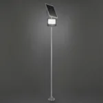 GLOBOSTAR® HELIOS-280 GLB-000-0001 Μεταλλικός Γαλβανισμένος Στύλος Φωτισμού για Φωτοβολταϊκό Προβολέα Εξωτερικού Χώρου - Ασημί Γαλβανιζέ - Μ35 × Π25 × Υ280cm - Image 2