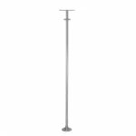 GLOBOSTAR® HELIOS-280 GLB-000-0001 Μεταλλικός Γαλβανισμένος Στύλος Φωτισμού για Φωτοβολταϊκό Προβολέα Εξωτερικού Χώρου - Ασημί Γαλβανιζέ - Μ35 × Π25 × Υ280cm - Image 3