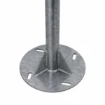 GLOBOSTAR® HELIOS-280 GLB-000-0001 Μεταλλικός Γαλβανισμένος Στύλος Φωτισμού για Φωτοβολταϊκό Προβολέα Εξωτερικού Χώρου - Ασημί Γαλβανιζέ - Μ35 × Π25 × Υ280cm - Image 4