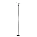 GLOBOSTAR® HELIOS-280 GLB-000-0002 Μεταλλικός Γαλβανισμένος Στύλος Φωτισμού για Φωτοβολταϊκό Προβολέα Εξωτερικού Χώρου - RAL 9005 Μαύρο Ματ - Μ35 × Π25 × Υ280cm - Image 2