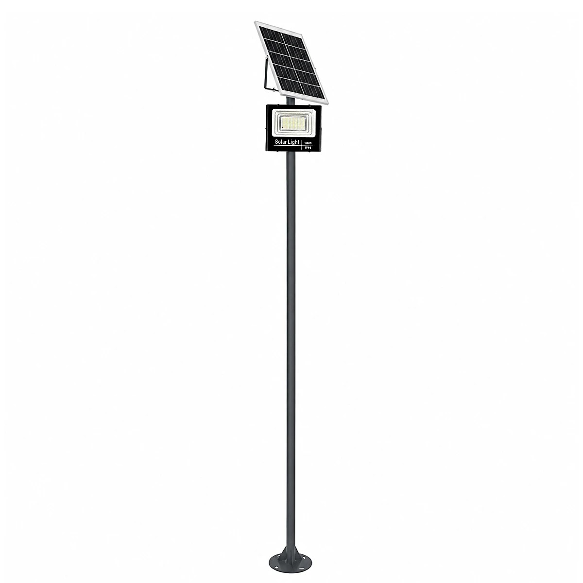 GLB-000-0003_01 GLOBOSTAR® HELIOS-280 GLB-000-0003 Μεταλλικός Γαλβανισμένος Στύλος Φωτισμού για Φωτοβολταϊκό Προβολέα Εξωτερικού Χώρου - RAL 7016 Γκρι Ανθρακί - Μ35 × Π25 × Υ280cm - Image 1