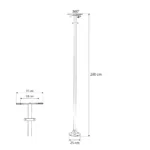 GLOBOSTAR® HELIOS-280 GLB-000-0004 Μεταλλικός Γαλβανισμένος Στύλος Φωτισμού για Φωτοβολταϊκό Προβολέα Εξωτερικού Χώρου - RAL 9016 Λευκό Ματ - Μ35 × Π25 × Υ280cm - Image 5