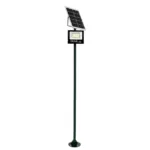 GLOBOSTAR® HELIOS-280 GLB-000-0006 Μεταλλικός Γαλβανισμένος Στύλος Φωτισμού για Φωτοβολταϊκό Προβολέα Εξωτερικού Χώρου - RAL 6009 Κυπαρίσσι Ματ - Μ35 × Π25 × Υ280cm
