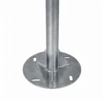 GLOBOSTAR® URBANO-280 GLB-000-0007 Μεταλλικός Γαλβανισμένος Στύλος Φωτισμού για Φωτοβολταϊκό Φωτιστικό Δρόμου Εξωτερικού Χώρου - Ασημί Γαλβανιζέ - Μ84 x Π25 x Υ280cm - Image 4