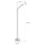 GLOBOSTAR® URBANO-280 GLB-000-0009 Μεταλλικός Γαλβανισμένος Στύλος Φωτισμού για Φωτοβολταϊκό Φωτιστικό Δρόμου Εξωτερικού Χώρου - RAL 7016 Γκρι Ανθρακί - Μ84 x Π25 x Υ280cm - Image 5