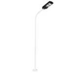 GLOBOSTAR® URBANO-280 GLB-000-0010 Μεταλλικός Γαλβανισμένος Στύλος Φωτισμού για Φωτοβολταϊκό Φωτιστικό Δρόμου Εξωτερικού Χώρου - RAL 9016 Λευκό Ματ - Μ84 x Π25 x Υ280cm