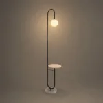 kelvo® CORDELIA KLV-102-0005 Επιδαπέδιο Φωτιστικό για Λάμπα με Ντουί 1 x E27 AC 220-240V IP20 - Μαύρο Ματ & Λευκό - Μ30 x Π34 x Υ180cm - Image 2