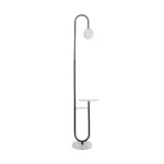 kelvo® CORDELIA KLV-102-0005 Επιδαπέδιο Φωτιστικό για Λάμπα με Ντουί 1 x E27 AC 220-240V IP20 - Μαύρο Ματ & Λευκό - Μ30 x Π34 x Υ180cm - Image 3