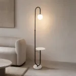 kelvo® CORDELIA KLV-102-0005 Επιδαπέδιο Φωτιστικό για Λάμπα με Ντουί 1 x E27 AC 220-240V IP20 - Μαύρο Ματ & Λευκό - Μ30 x Π34 x Υ180cm - Image 6