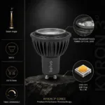 kelvo® KYRON 3° KLV-103-0003 Σποτ GU10 MR16 LED 3W 360lm CRI (Ra) ≥ 90 3° AC 220-240V IP20 Φυσικό Λευκό 4500K Dimmable - CREE XPE Chip - Γκρι Ανθρακί Ματ - Μ5 x Π5 x Υ6cm - 3 Χρόνια Εγγύηση - Image 6