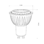 kelvo® KYRON 10° KLV-103-0006 Σποτ GU10 MR16 LED 7W 770lm CRI (Ra) ≥ 90 10° AC 220-240V IP20 Θερμό Λευκό 2700K Dimmable - CREE CXA Chip - Γκρι Ανθρακί Ματ - Μ5 x Π5 x Υ6cm - 3 Χρόνια Εγγύηση - Image 5