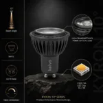kelvo® KYRON 10° KLV-103-0006 Σποτ GU10 MR16 LED 7W 770lm CRI (Ra) ≥ 90 10° AC 220-240V IP20 Θερμό Λευκό 2700K Dimmable - CREE CXA Chip - Γκρι Ανθρακί Ματ - Μ5 x Π5 x Υ6cm - 3 Χρόνια Εγγύηση - Image 6