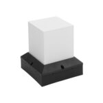 GloboStar® CUBIX 203-0245 Μοντέρνο Επιδαπέδιο Φωτιστικό Μονόφωτο 1 x E27 IP44 Μαύρο Πλαστικό - Μ22.5 x Π22.5 x Υ25cm - Image 2