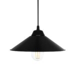 GLOBOSTAR® FONTE 203-0080 Μοντέρνο Κρεμαστό Φωτιστικό Οροφής με Ντουί 1 x E27 AC 220-240V IP20 - Μαύρο - Μ25.5 x Π25.5 x Υ10cm - Image 5