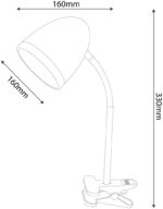 Avide Basic Φωτιστικό Γραφείου με Κλιπ E27 15W Λευκό - Image 3