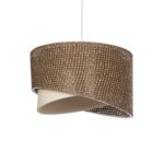 GLOBOSTAR® LILI 203-0177 Μοντέρνο Κρεμαστό Φωτιστικό Οροφής με Ντουί 1 x E27 AC 220-240V IP20 - Καφέ & Μπεζ - Μ30 x Π30 x Υ22cm - Image 2