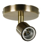 GLOBOSTAR® SARA 00847 Μοντέρνο Φωτιστικό Οροφής με Ντουί 1 x E27 AC 220-240V IP20 - Χρυσό Βούρτσας - Μ10 x Π10 x Υ10.3cm - Image 2