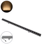 GLOBOSTAR® WASHERFAIA 90186 Μπάρα Φωτισμού Wall Washer με Αντιθαμβωτική Γρίλια LED 24W 2640lm 15° DC 24V Αδιάβροχο IP65 Θερμό Λευκό 2700K Dimmable - Bridgelux SMD Chip - Γκρί Ανθρακί - Μ100 x Π4 x Υ5.5cm - 3 Χρόνια Εγγύηση - Image 2