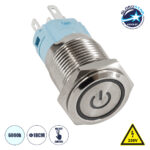 GLOBOSTAR® BUTTON 70770 Φωτιζόμενος Χωνευτός Διακόπτης On/Off LED AC 220-240V 1 x 3A 690W Αδιάβροχο IP65 Ψυχρό Λευκό 6000K - Μ1.8 x Π1.8 x Υ2cm - 2 Χρόνια Εγγύηση - Image 3