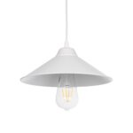 GLOBOSTAR® FONTE 203-0081 Μοντέρνο Κρεμαστό Φωτιστικό Οροφής με Ντουί 1 x E27 AC 220-240V IP20 - Λευκό - Μ25.5 x Π25.5 x Υ10cm - Image 2