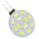 GLOBOSTAR® G4SIDE 76100 Λάμπα G4 LED 4.5W 450lm 120° DC 12-24V IP20 Ψυχρό Λευκό 6000K Dimmable - Sanan SMD Chip - Side Pin - Μ3 x Π3 x Υ0.8cm - 2 Χρόνια Εγγύηση - Image 2