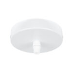 GLOBOSTAR® WALLBASE 77500 Μεταλλική Ροζέτα για Κρέμαση 1 Φωτιστικού - Λευκό - Μ10 x Π10 x Υ2cm - Image 2