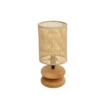 GLOBOSTAR® KLOO 204-0143 Boho Επιτραπέζιο Φωτιστικό Πορτατίφ με Ντουί 1 x E14 AC 220-240V IP20 - Καφέ & Μπεζ - Μ15 x Π15 x Υ35cm - Image 2