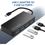 Μετατροπέας USB C Docking Station Hub 4 σε 1 USB 3.1 Type C σε 4 Θύρες USB 3.0 - Image 6