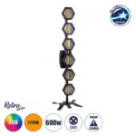 HEXA® HALO 51194 Επαγγελματικό Φωτιστικό Ειδικών Εφέ Σκηνής Digital Matrix Pixel & Blinder LED 672W (6 x 100W COB LED Chips + 144 x 0.5W SMD5050 LED Chips) RGB + Ultra Warm White 2200K 120° Dimmable με DMX512 8/32 Καναλιών AC 220-240V IP20 - Μαύρο - Μ40 x Π32 x Υ146.5cm - 2 Χρόνια Εγγύηση